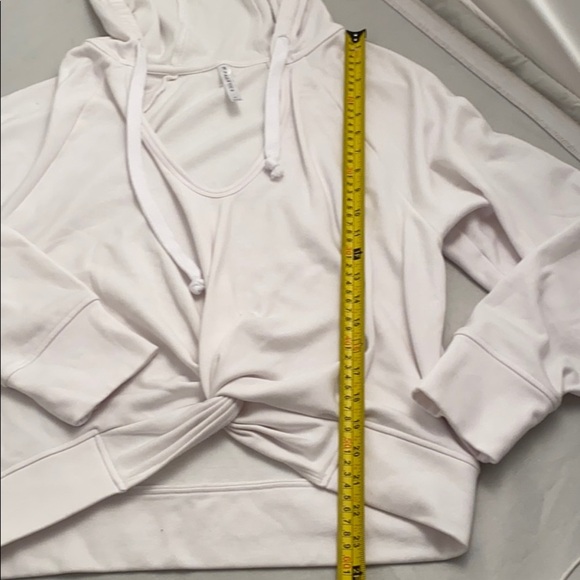 Fabletics Sydney white twist front v-neck hoodie M - Picture 8 of 10